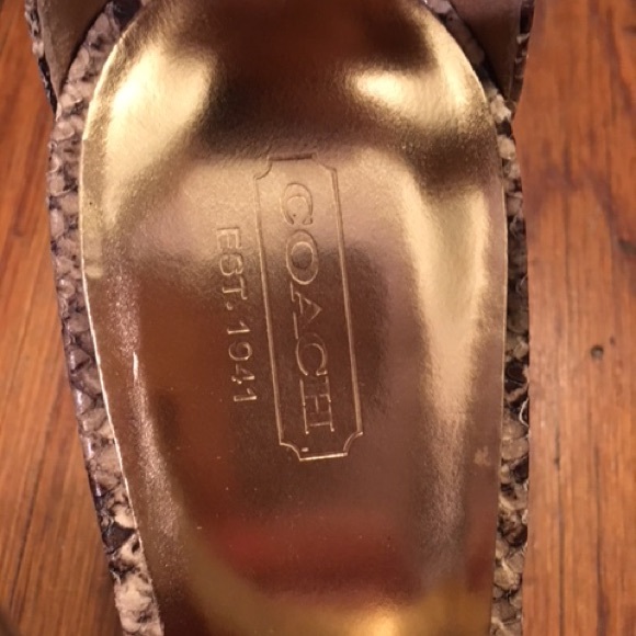 Coach Hayden Snakeskin Heel Sandal - Picture 2 of 8